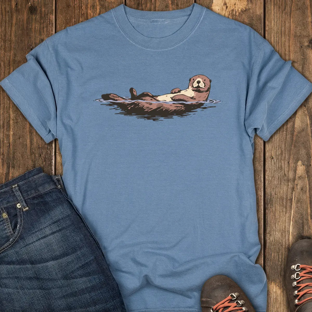 The Unbothered Tee - Blue Jean