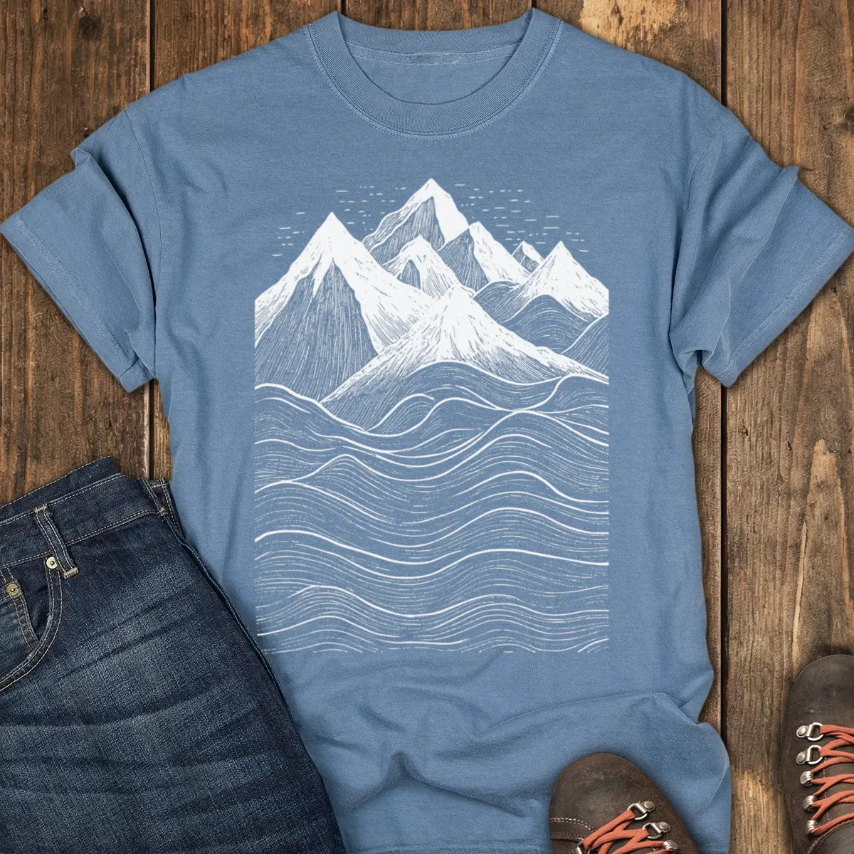 Timeless Trails Tee - Blue Jean