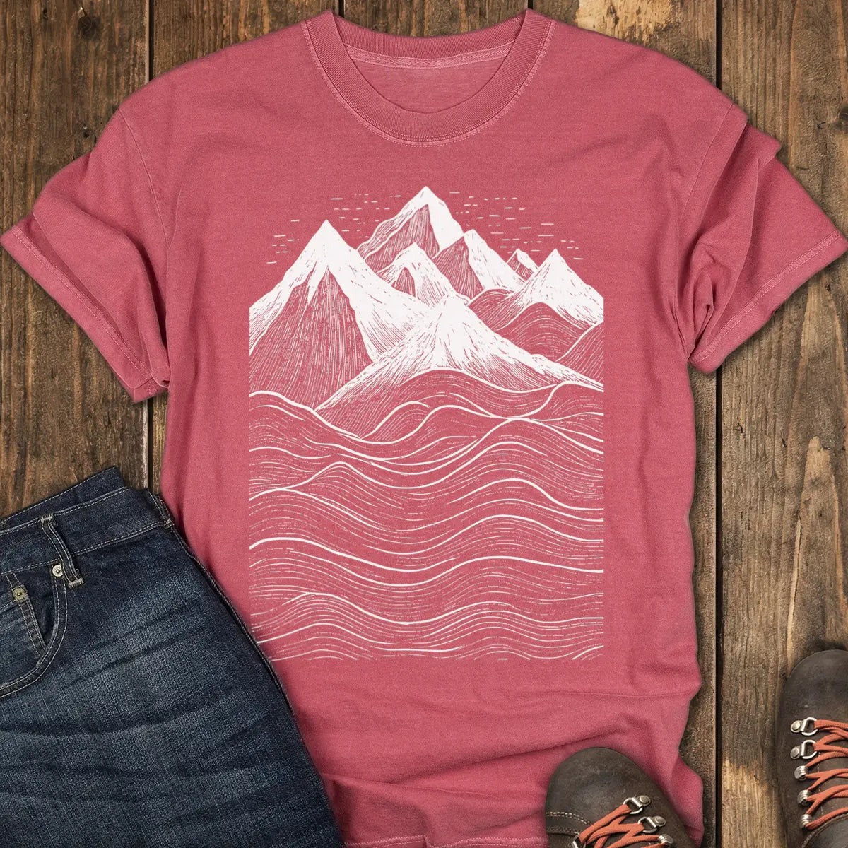 Timeless Trails Tee - Crimson