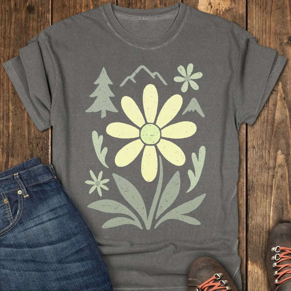 Trail Bloom Tee - Pepper