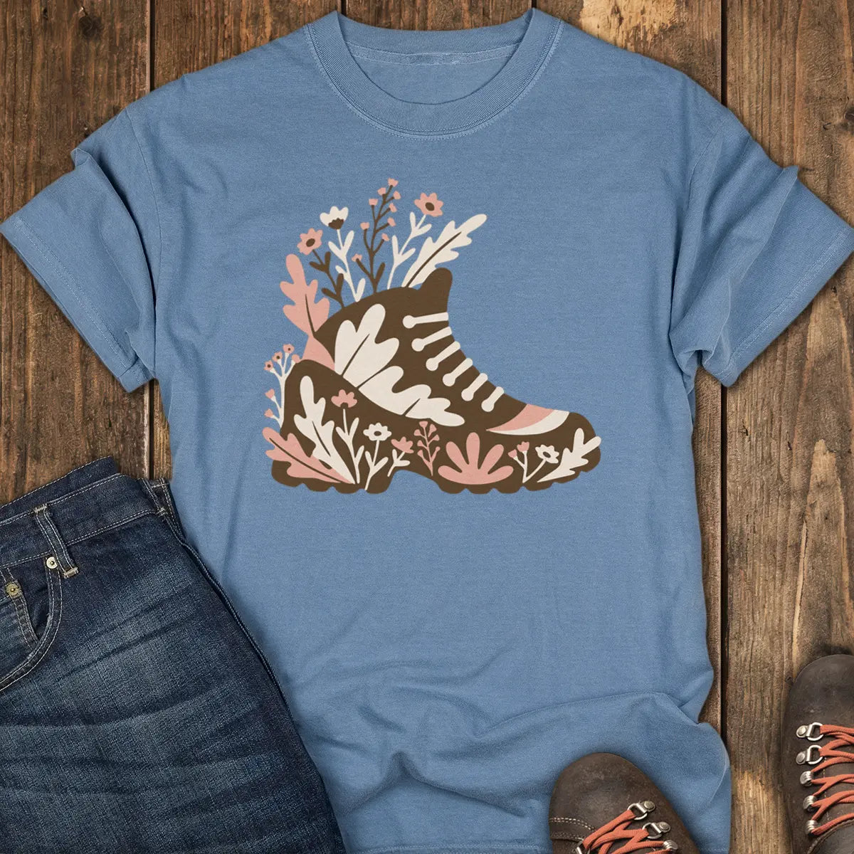 Trail Boot Tee - Blue Jean