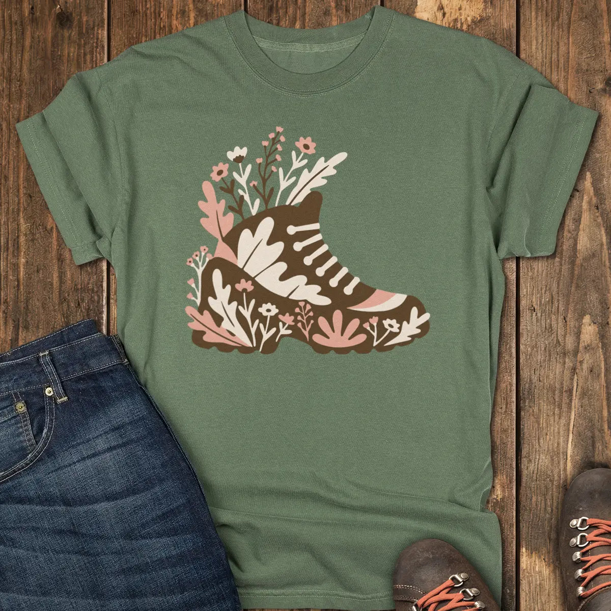 Trail Boot Tee - Moss