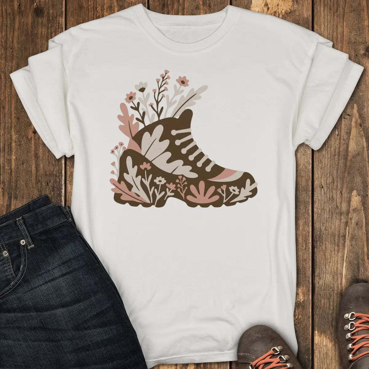 Trail Boot Tee - White