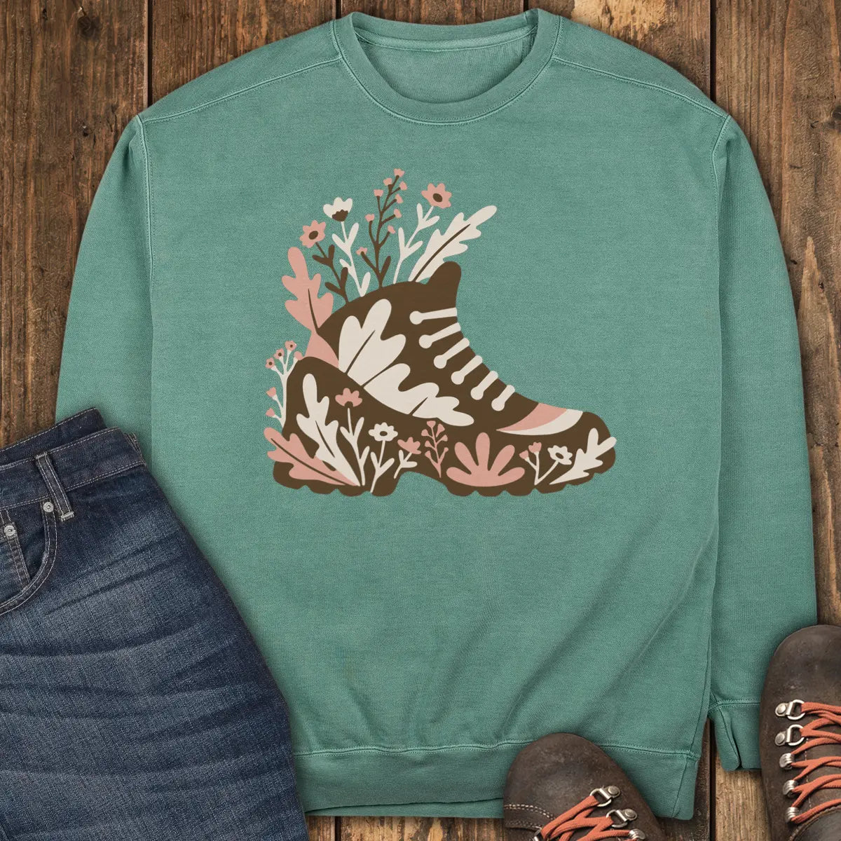 Trail Boot Sweatshirt - Light Green