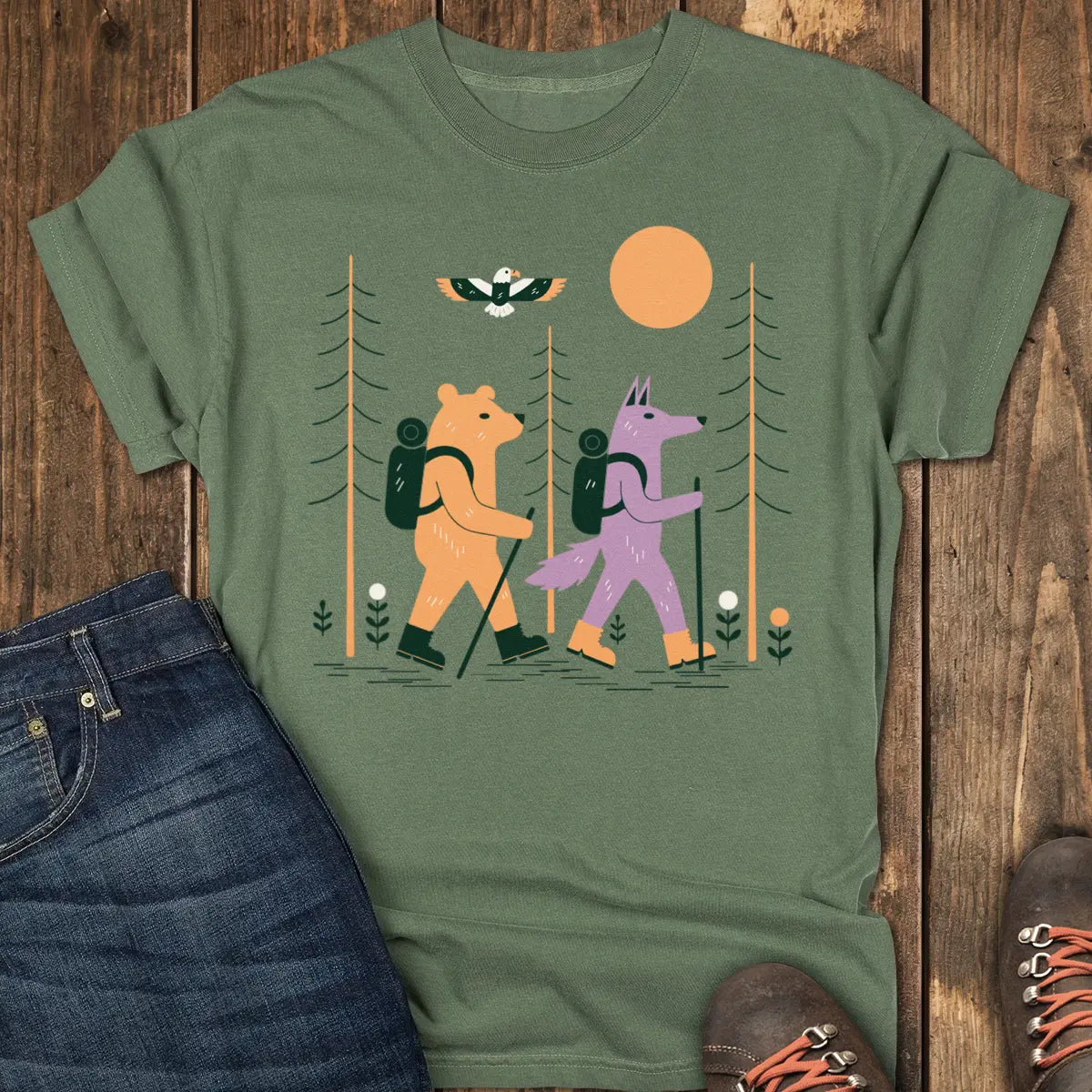 Trail Buddies Tee - Moss