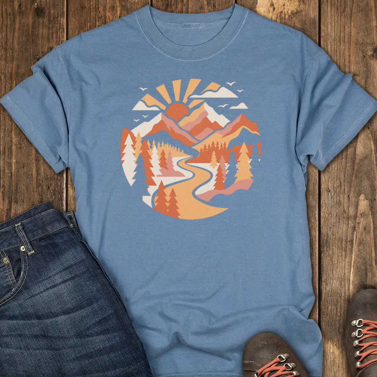 Trail Casual Tee - Blue Jean