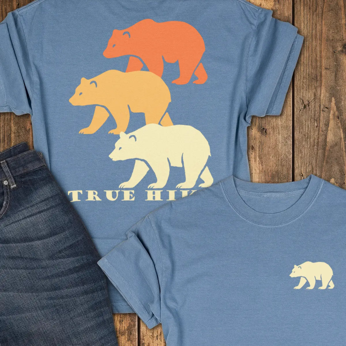 Trail Colors Bear Tee - Blue Jean