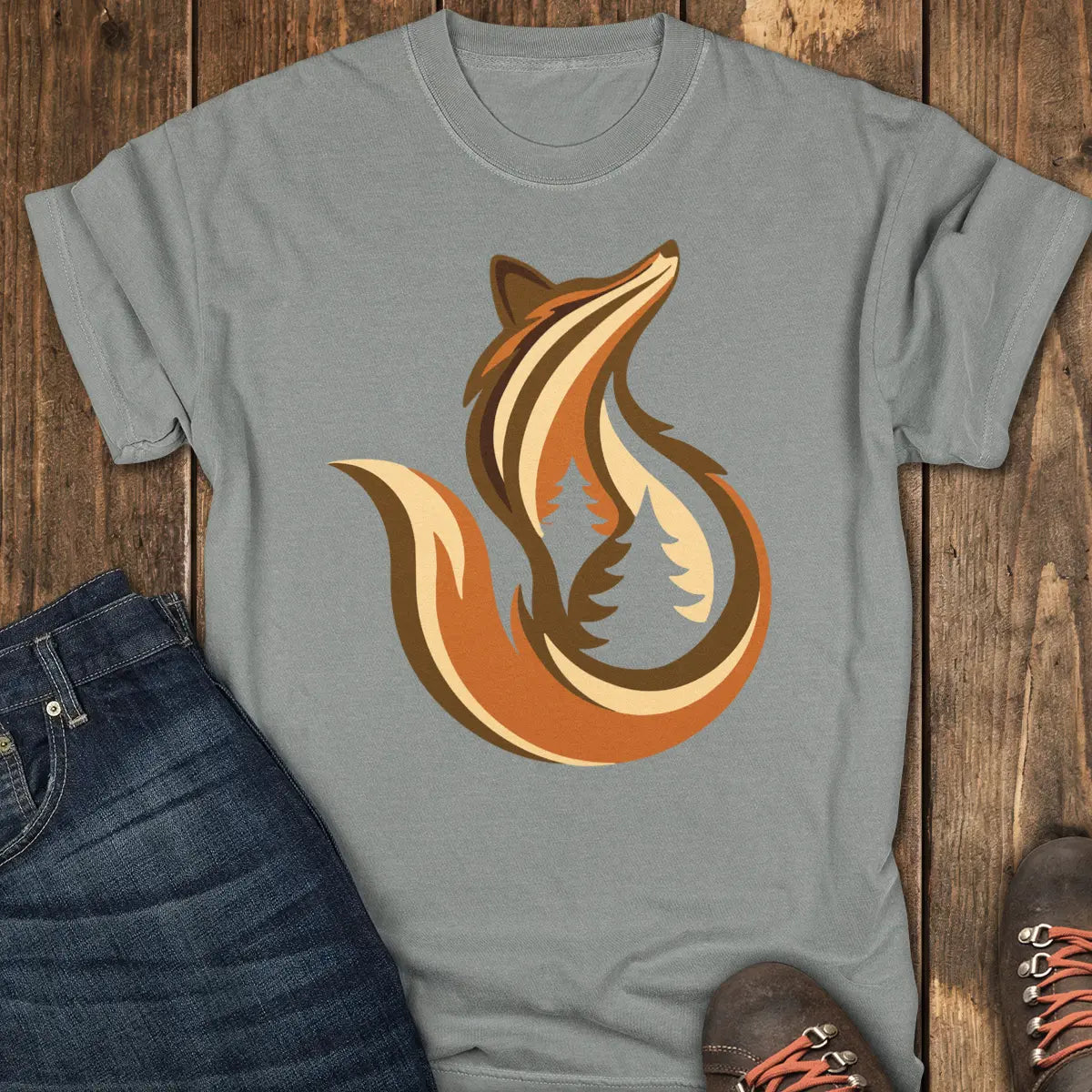 Trail Fox Tee - Grey