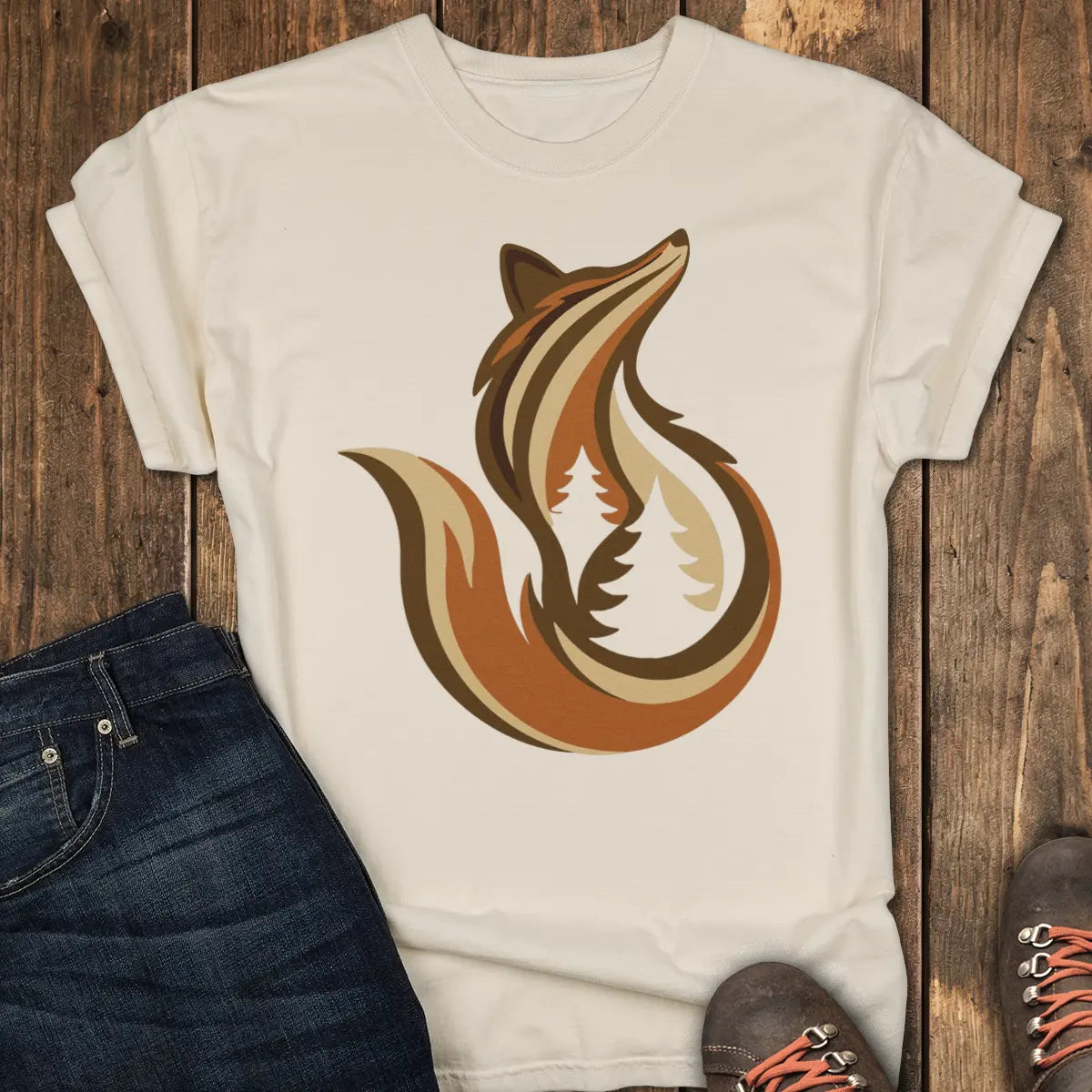 Trail Fox Tee - Ivory