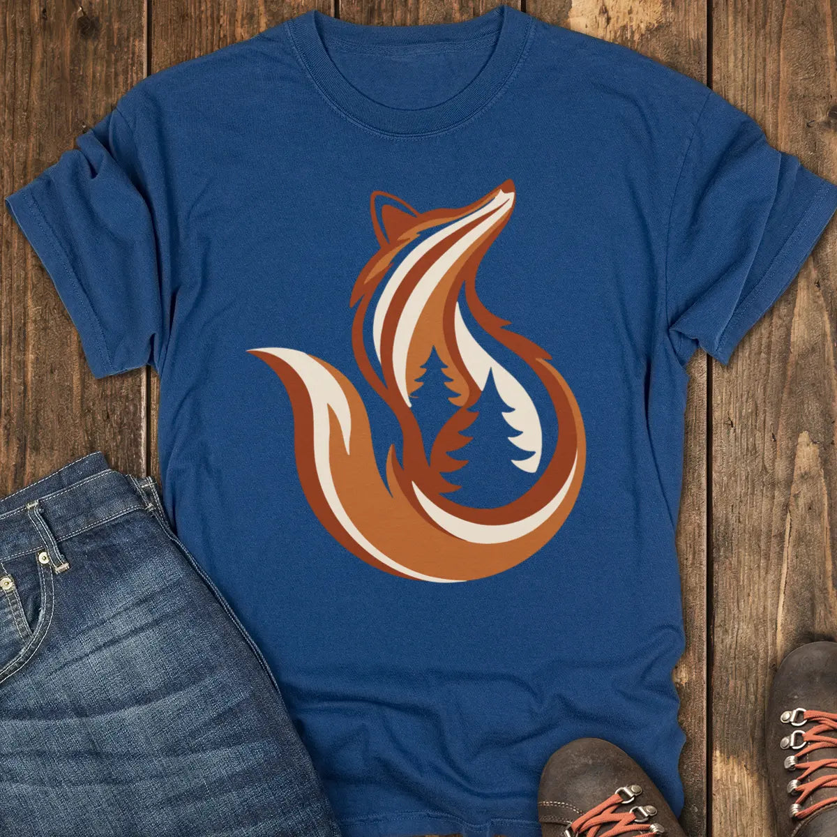 Trail Fox Tee - Navy