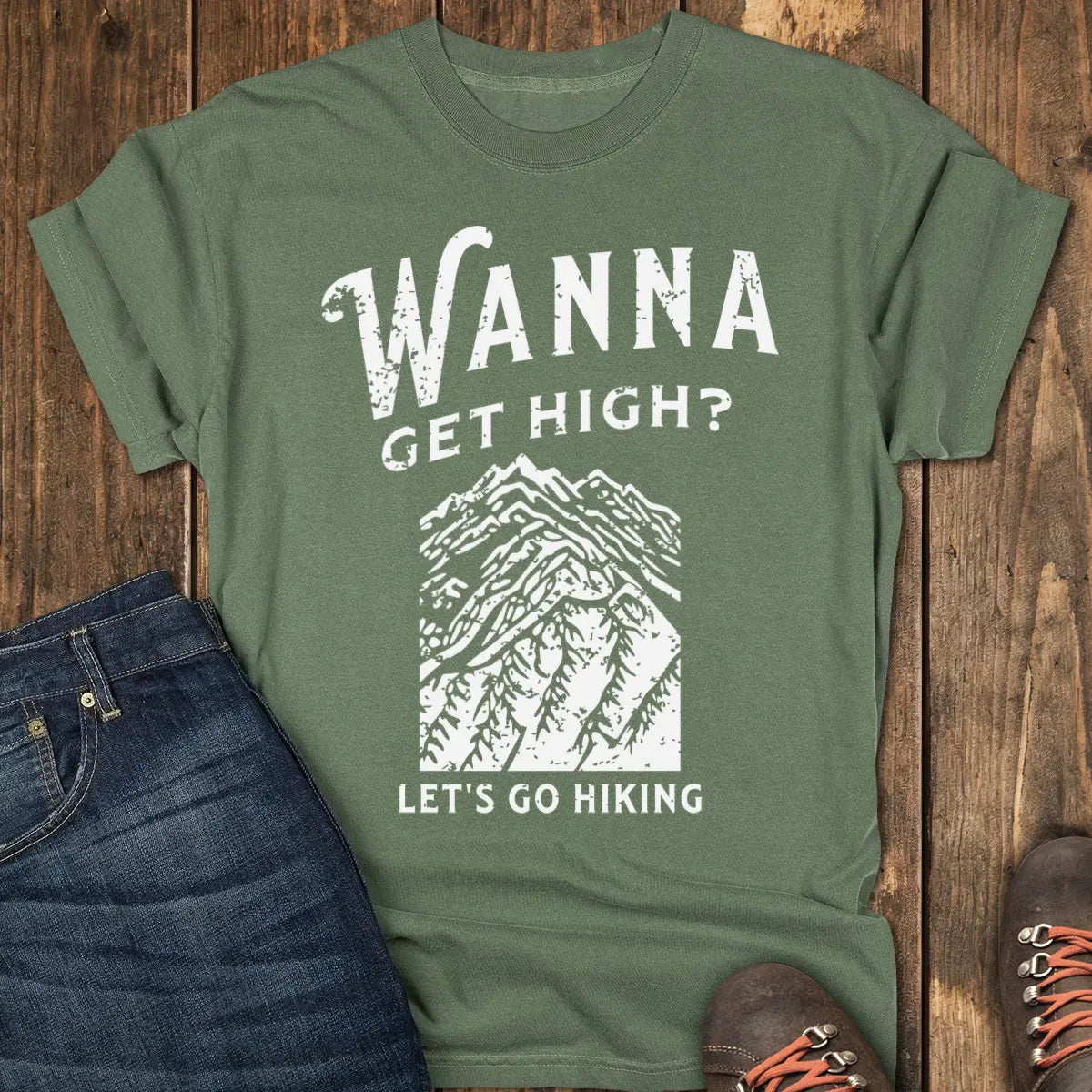 Trail High Tee - Moss