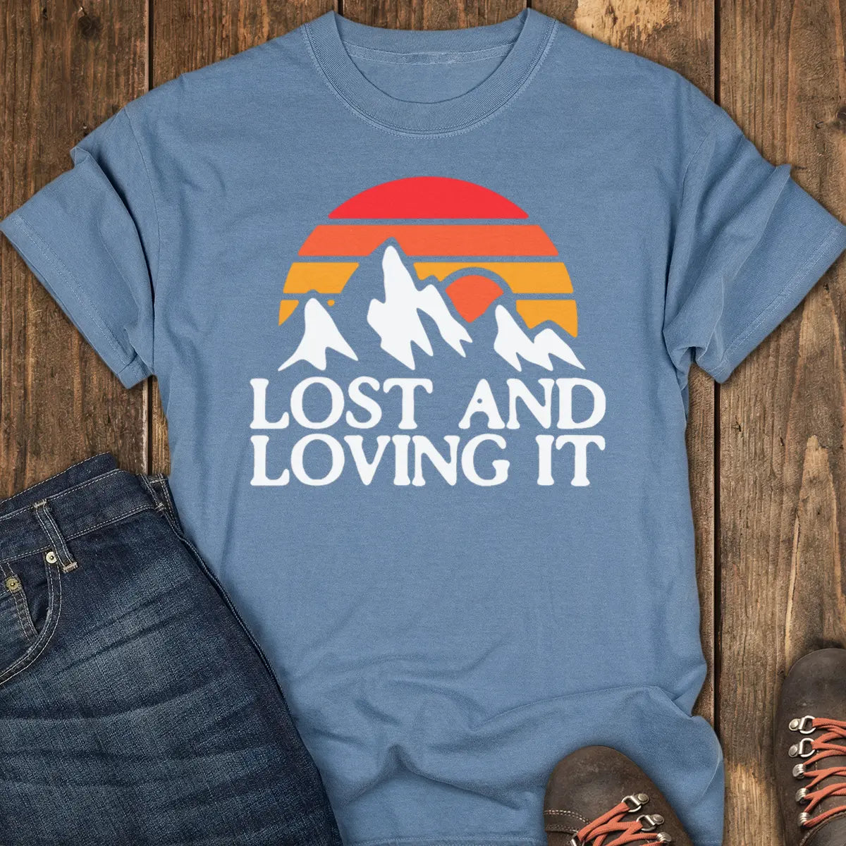 Trail Lost Tee - Blue Jean