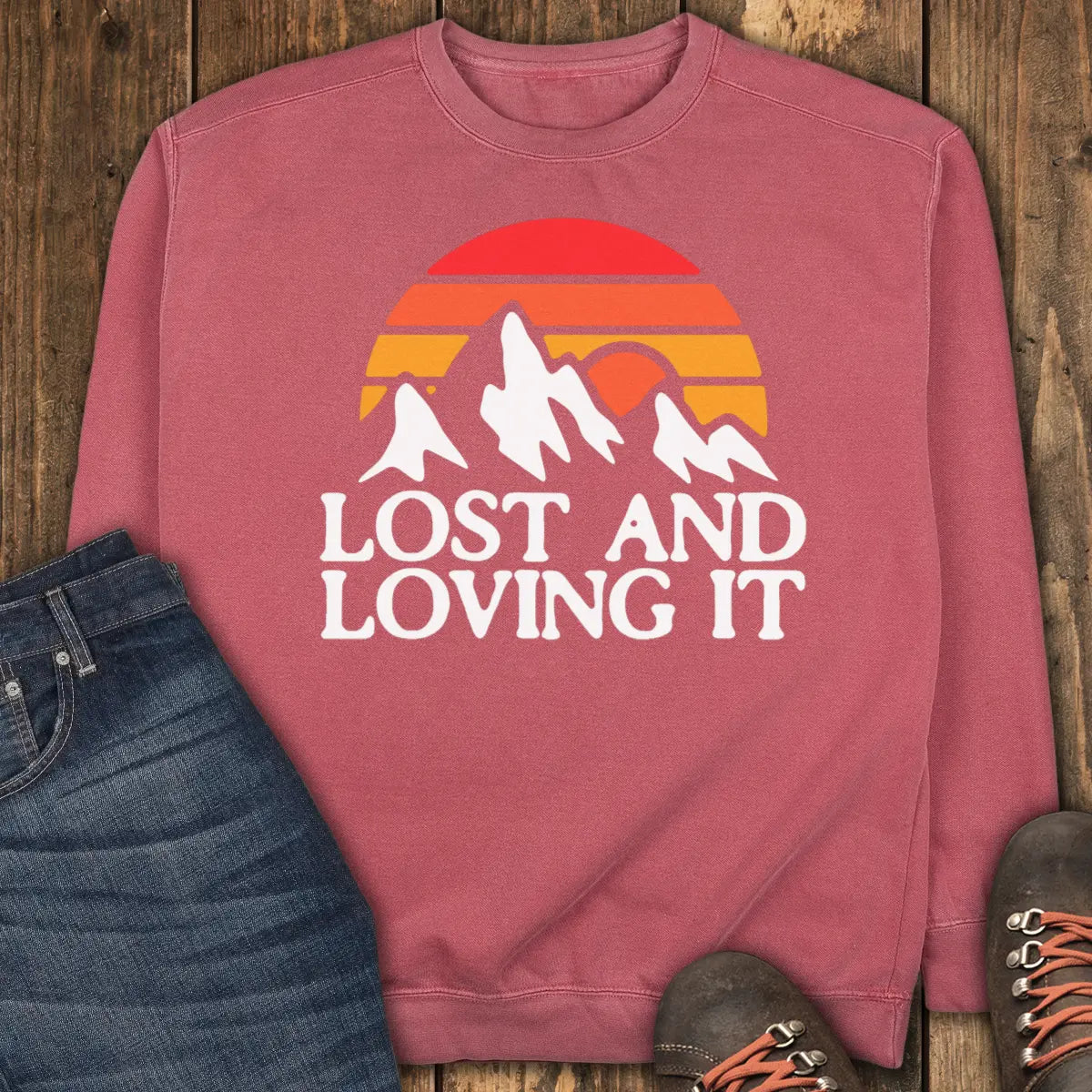 Trail Lost Sweatshirt - Crimson