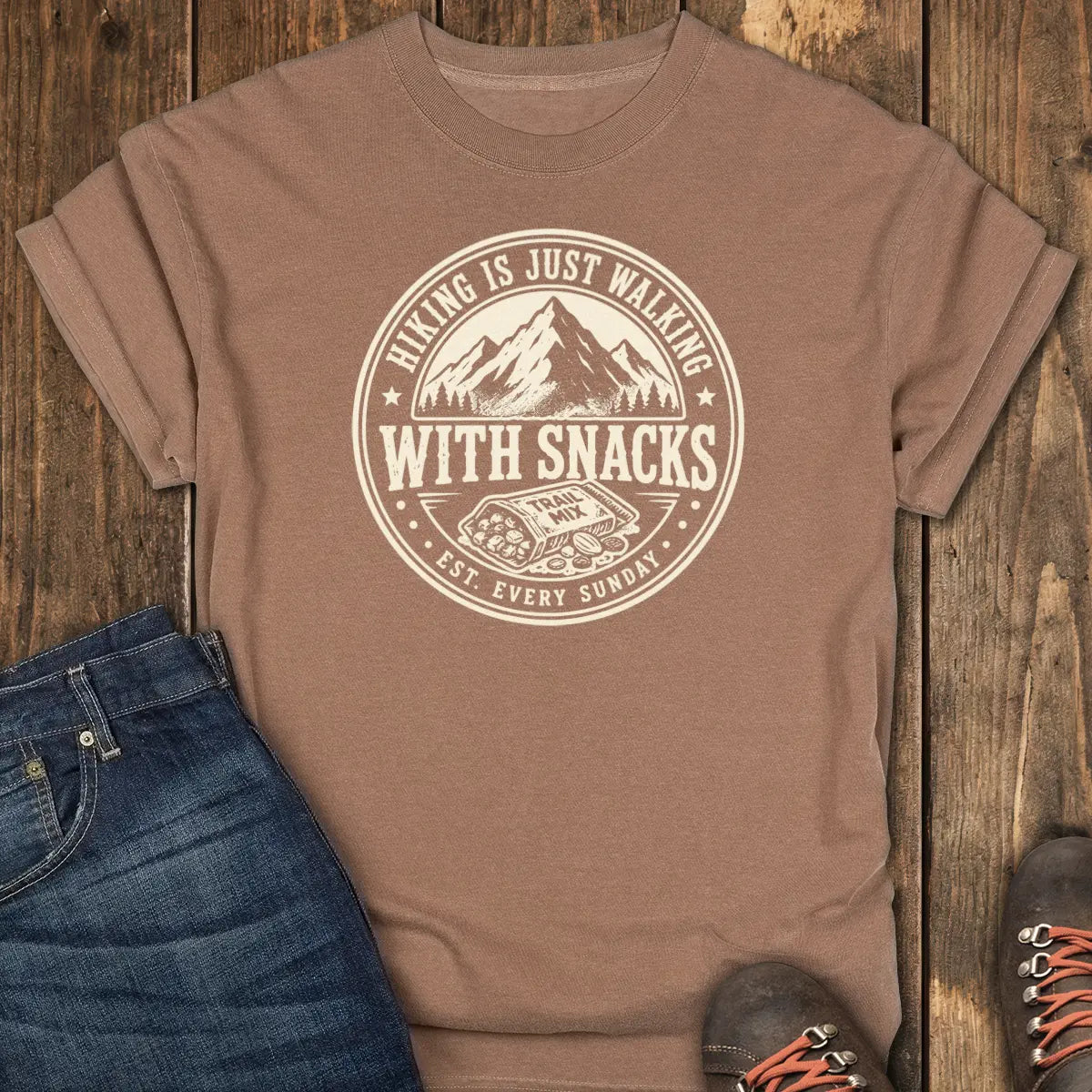 Trail Mix Badge Tee - Espresso