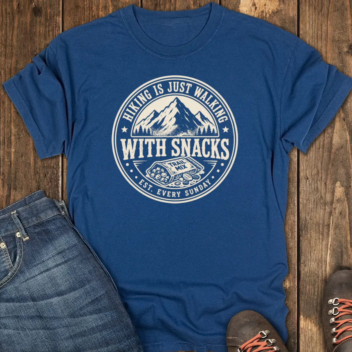 Trail Mix Badge Tee - Navy