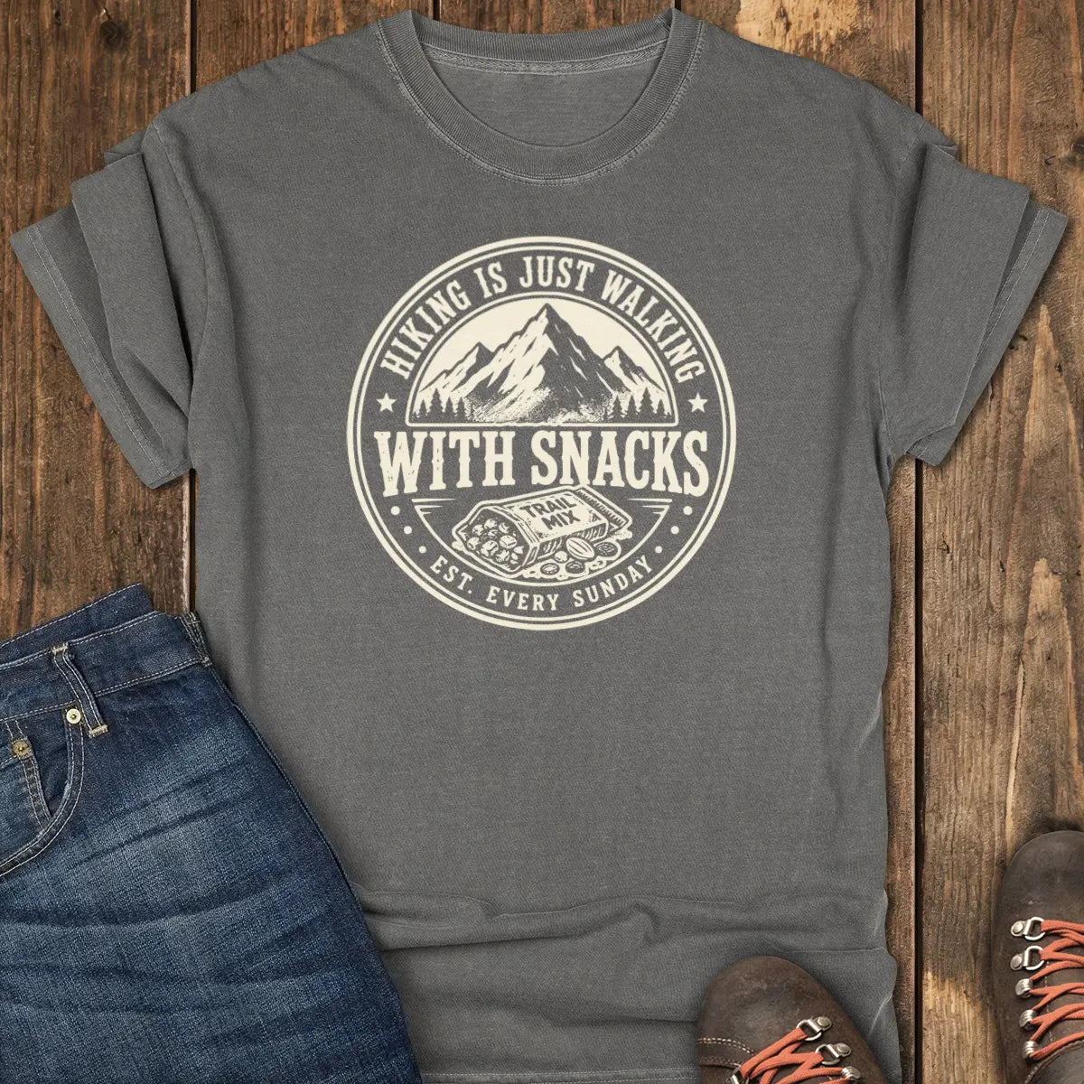 Trail Mix Badge Tee - Pepper