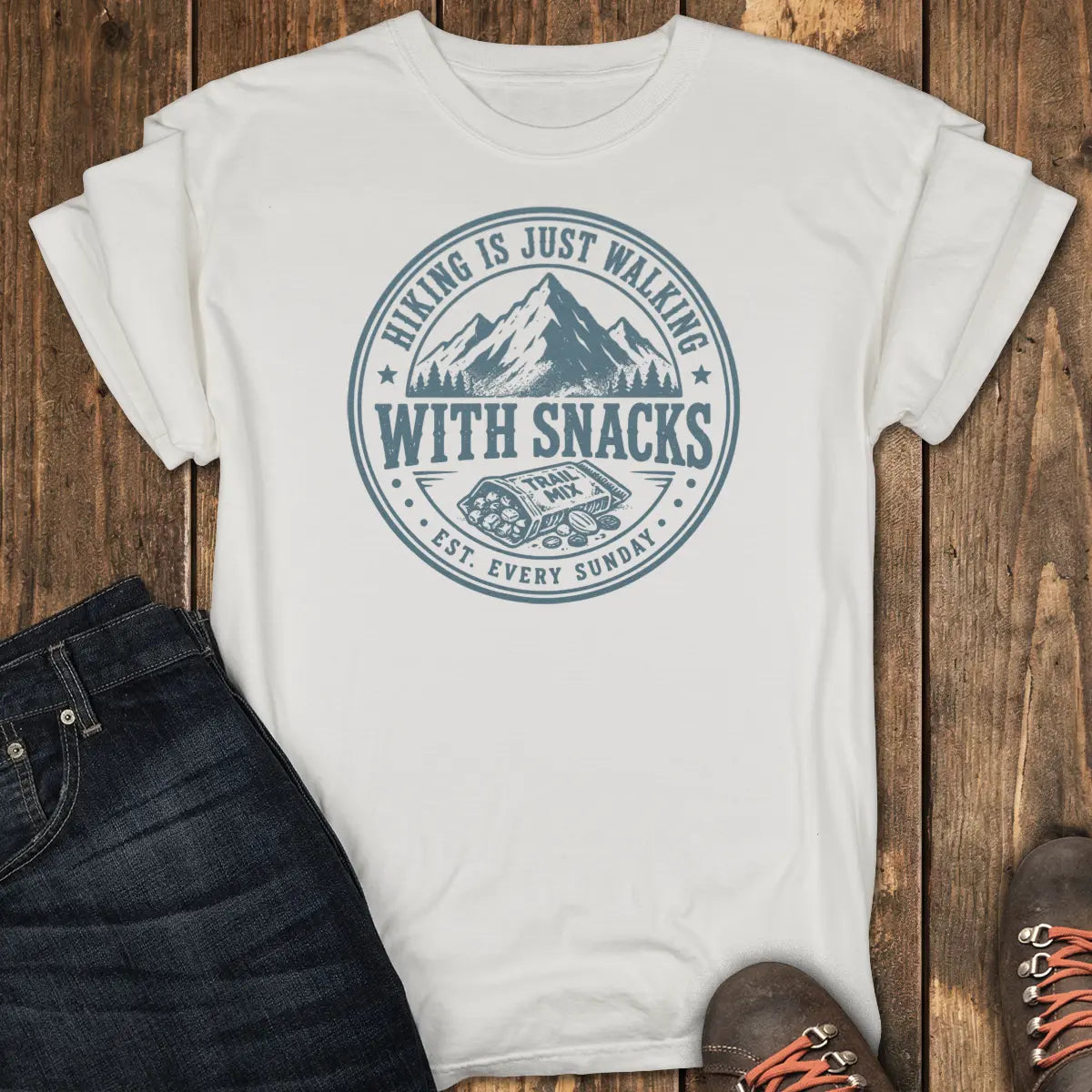 Trail Mix Badge Tee - White