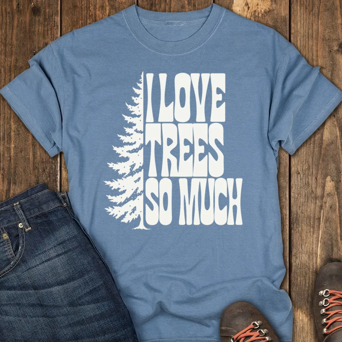 Tree Person Tee - Blue Jean