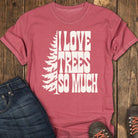 Tree Person Tee - Crimson