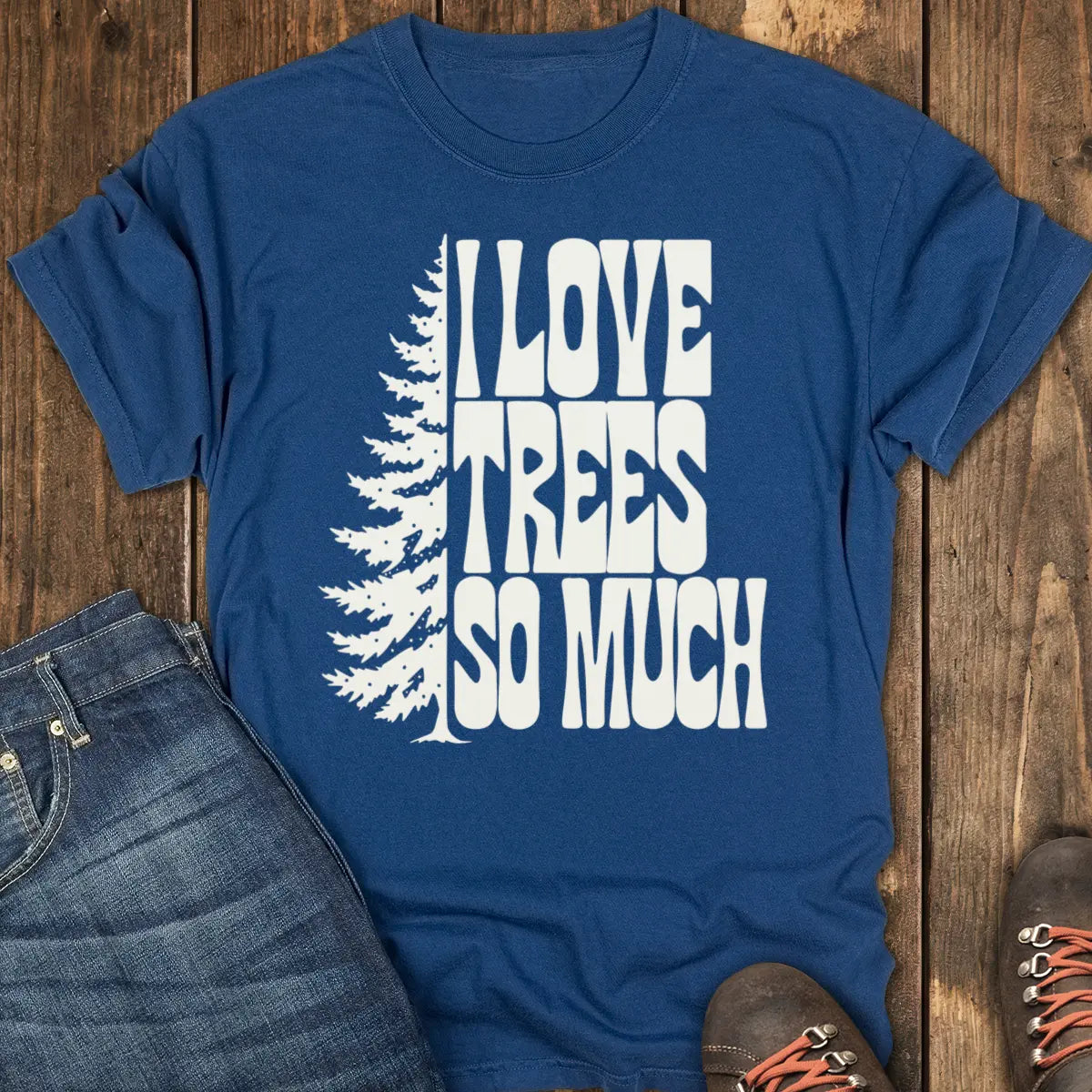 Tree Person Tee - Navy