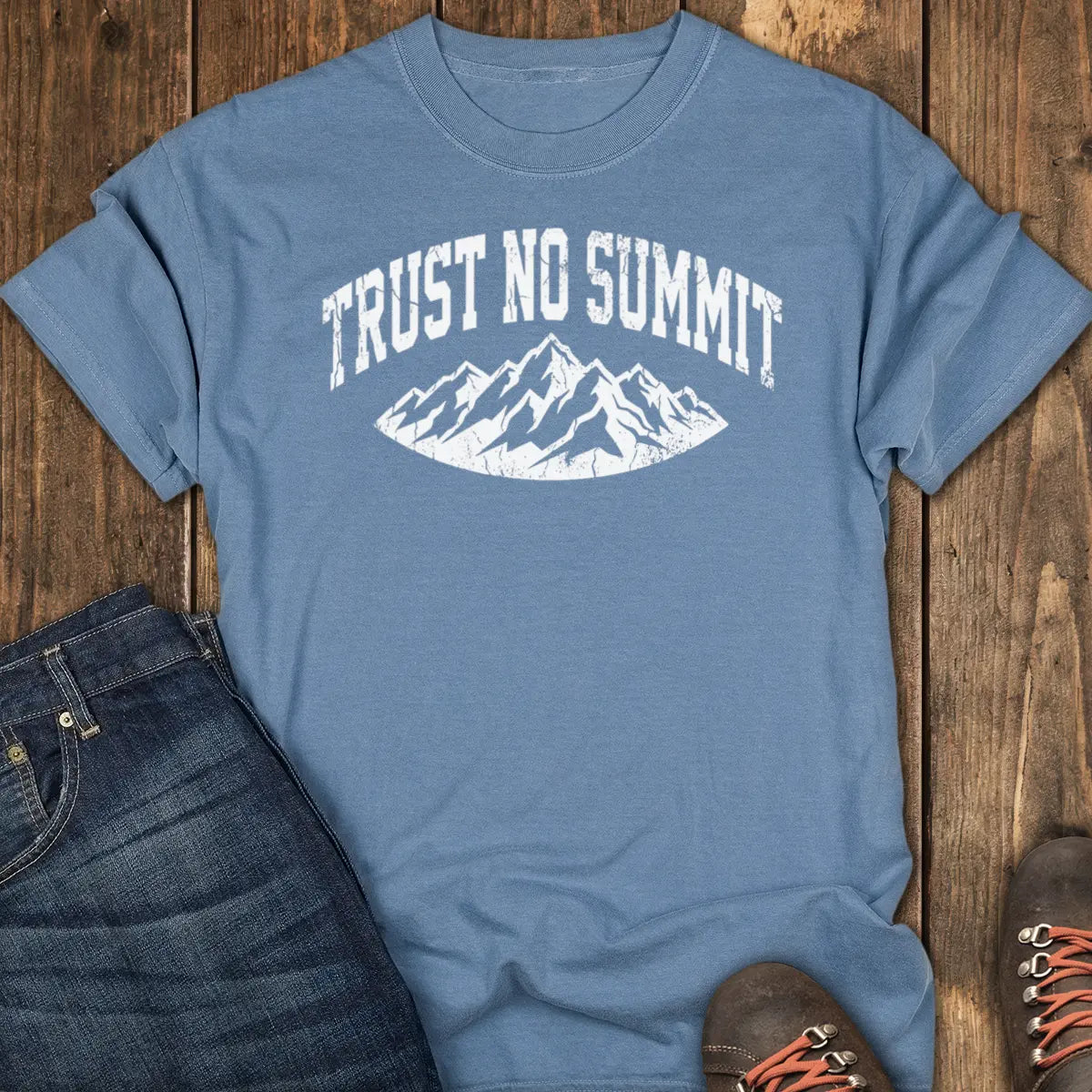 Trust No Summit Tee - Blue Jean