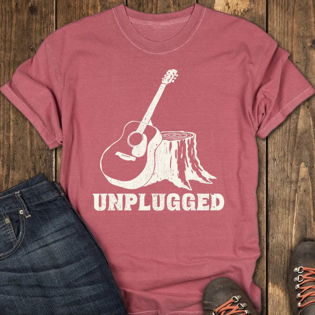 Unplugged Tee Tee - Crimson