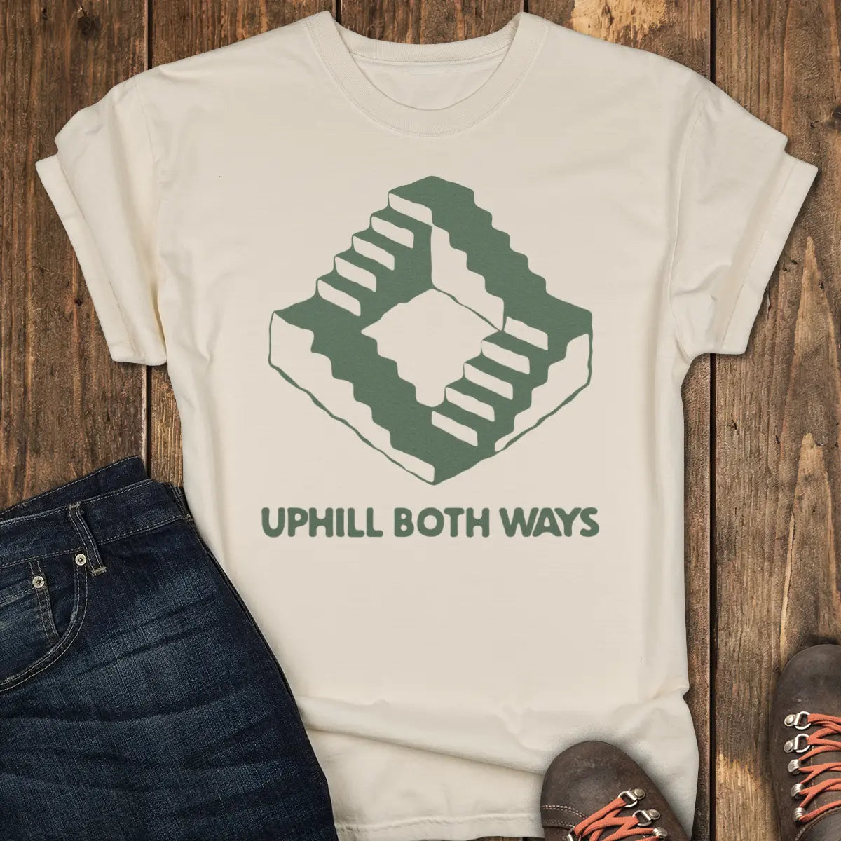 Uphill Both Ways Tee Tee - Ivory