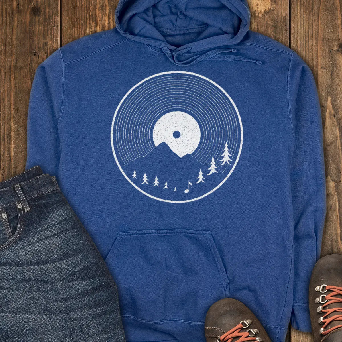 Vinyl Sunset Hoodie - True Navy
