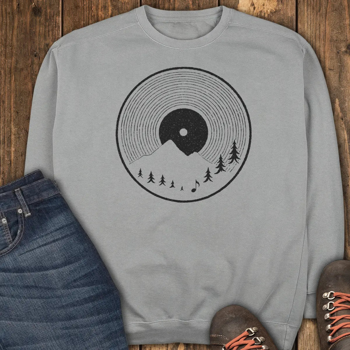 Vinyl Sunset Sweatshirt - Grey