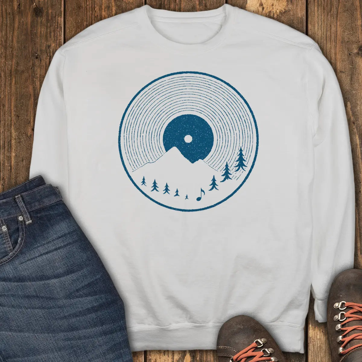 Vinyl Sunset Sweatshirt - White