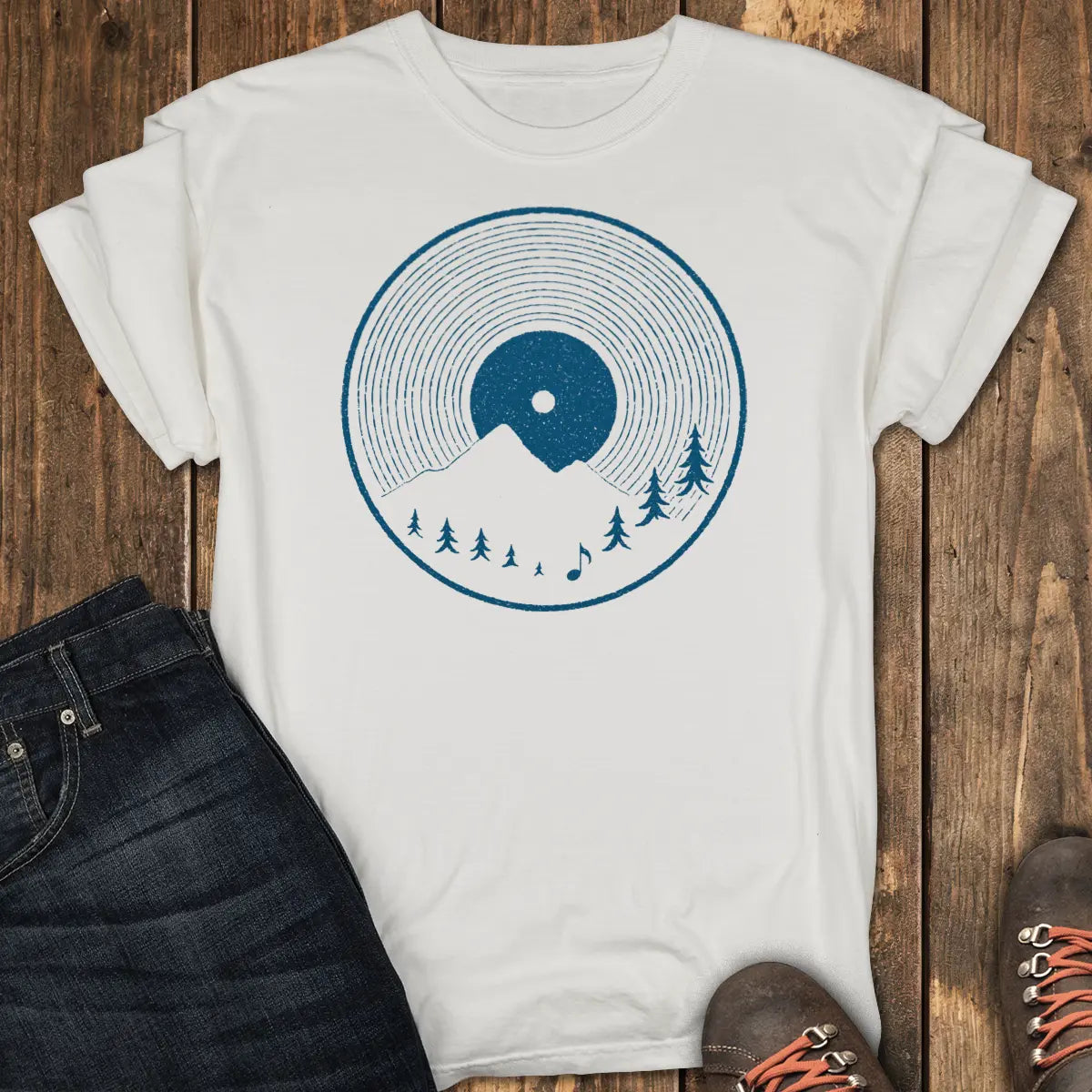 Vinyl Sunset Tee - White