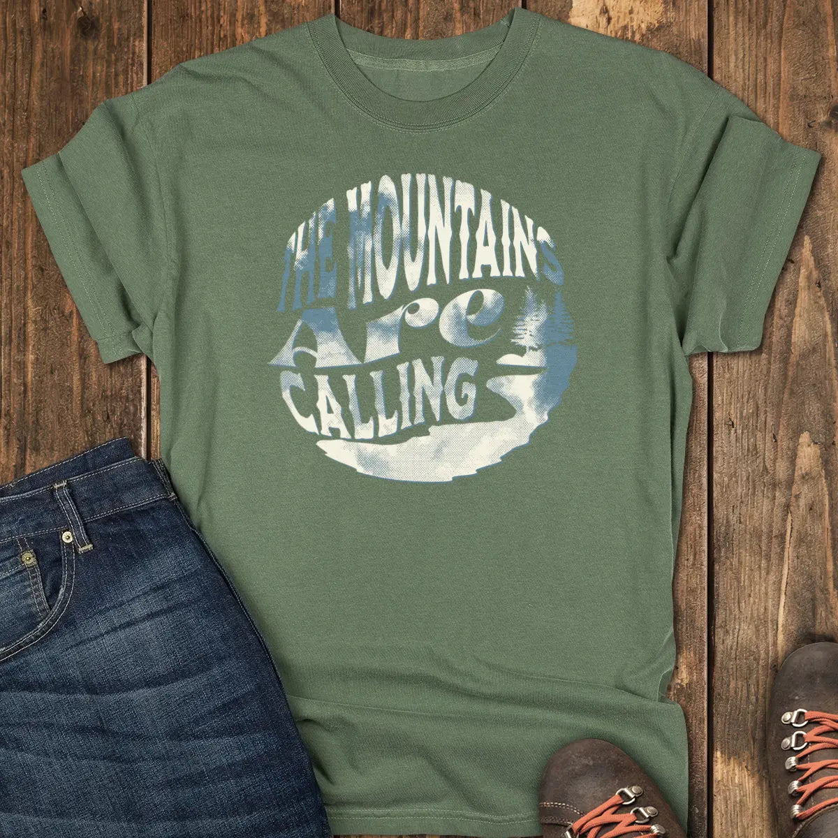 Voicemail Tee - Moss
