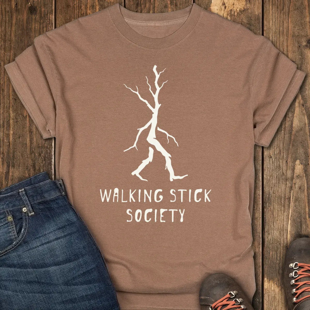 Walking Stick Society Tee - Espresso