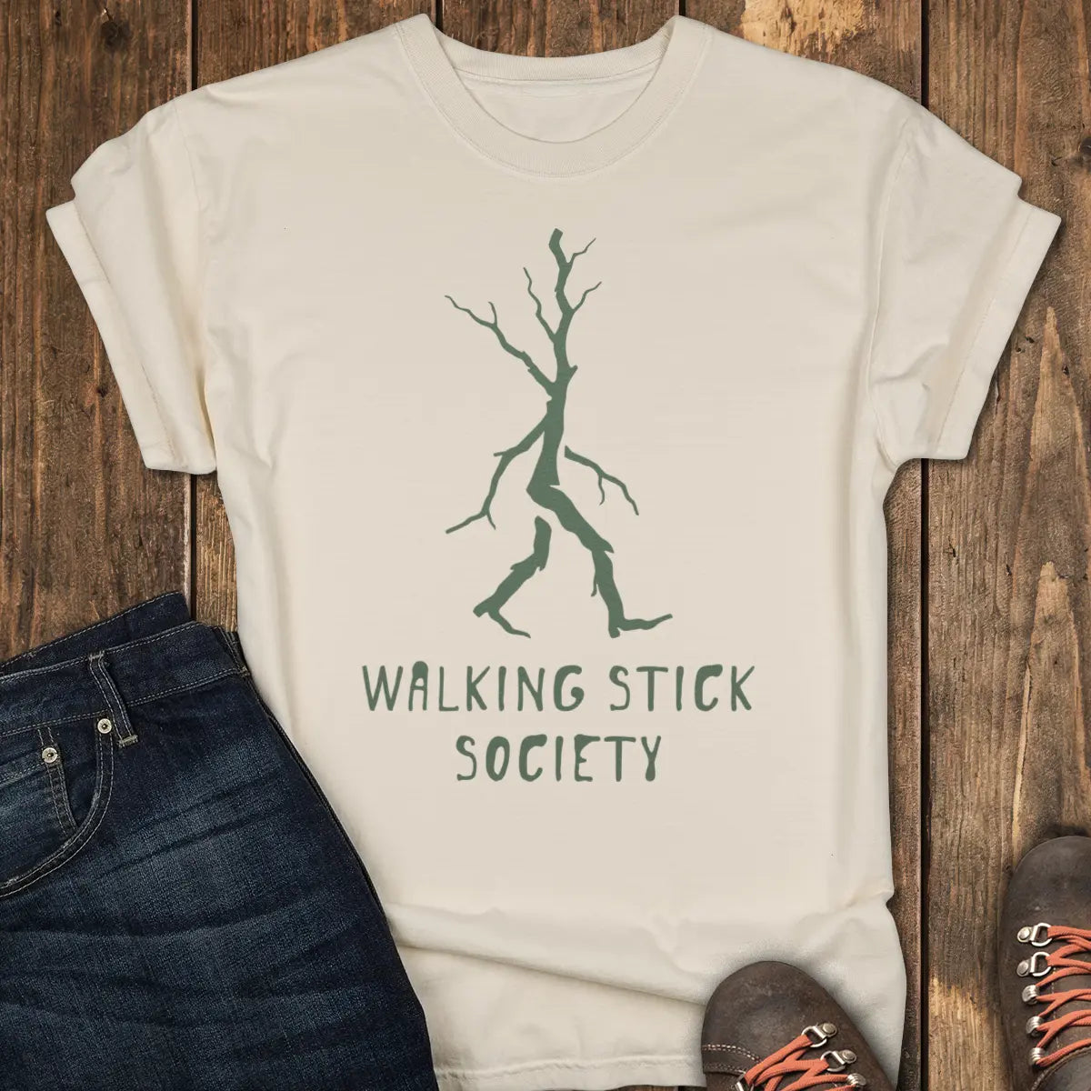 Walking Stick Society Tee - Ivory