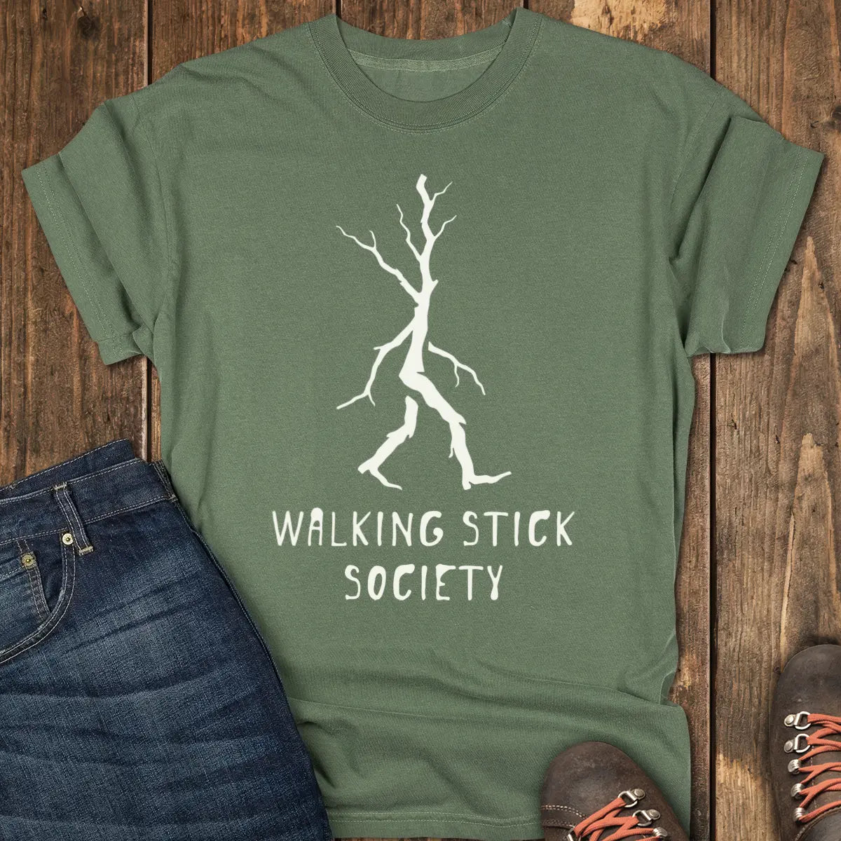 Walking Stick Society Tee - Moss