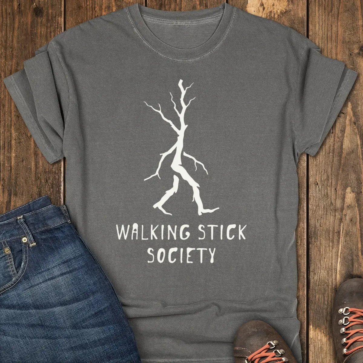 Walking Stick Society Tee - Pepper