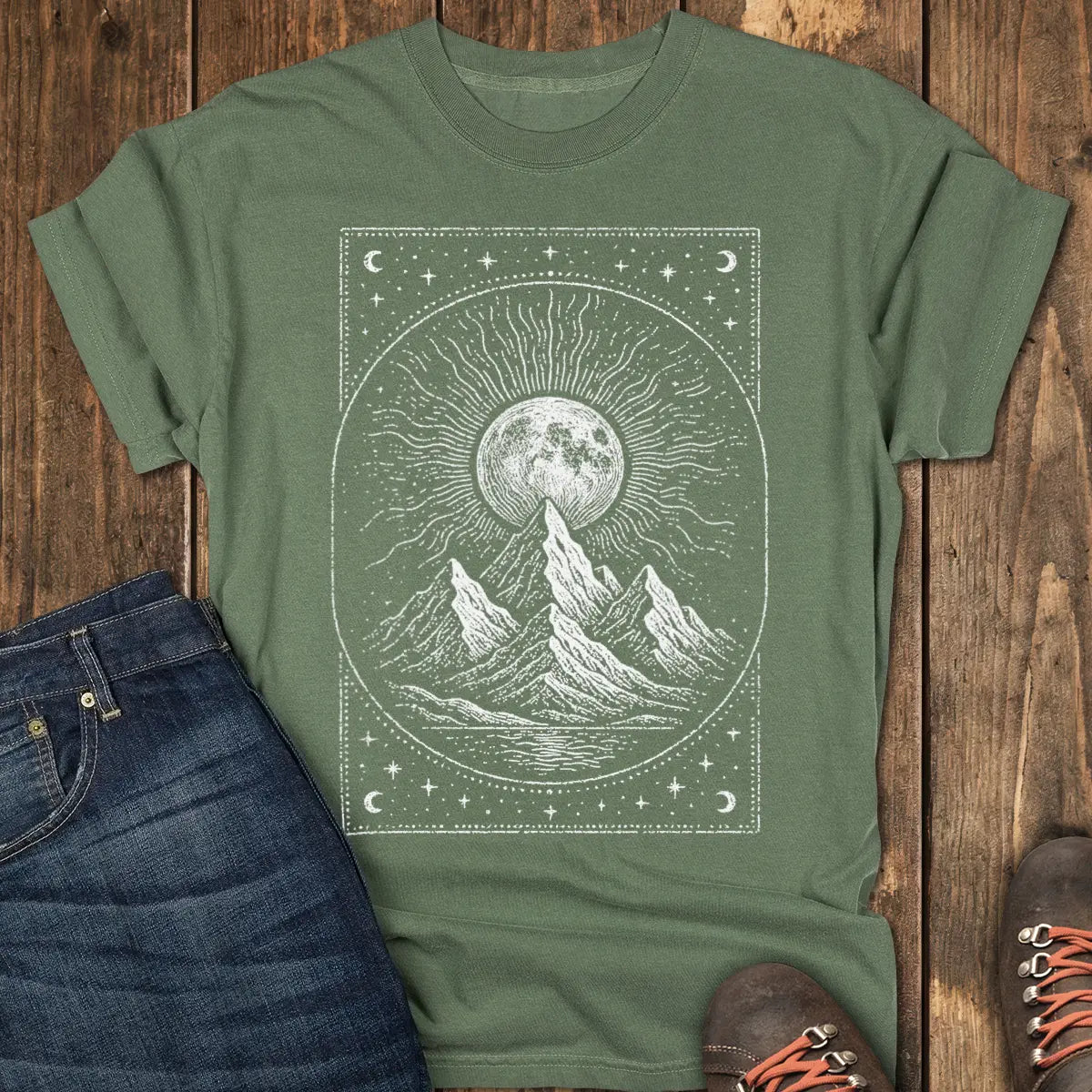 Wanderlight Peaks Tee - Moss