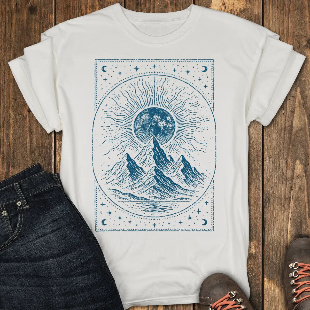 Wanderlight Peaks Tee - White