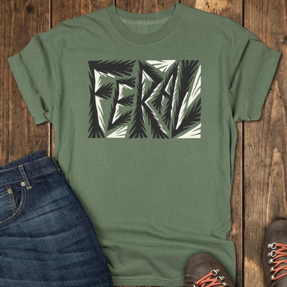Weekend Feral Tee - Moss