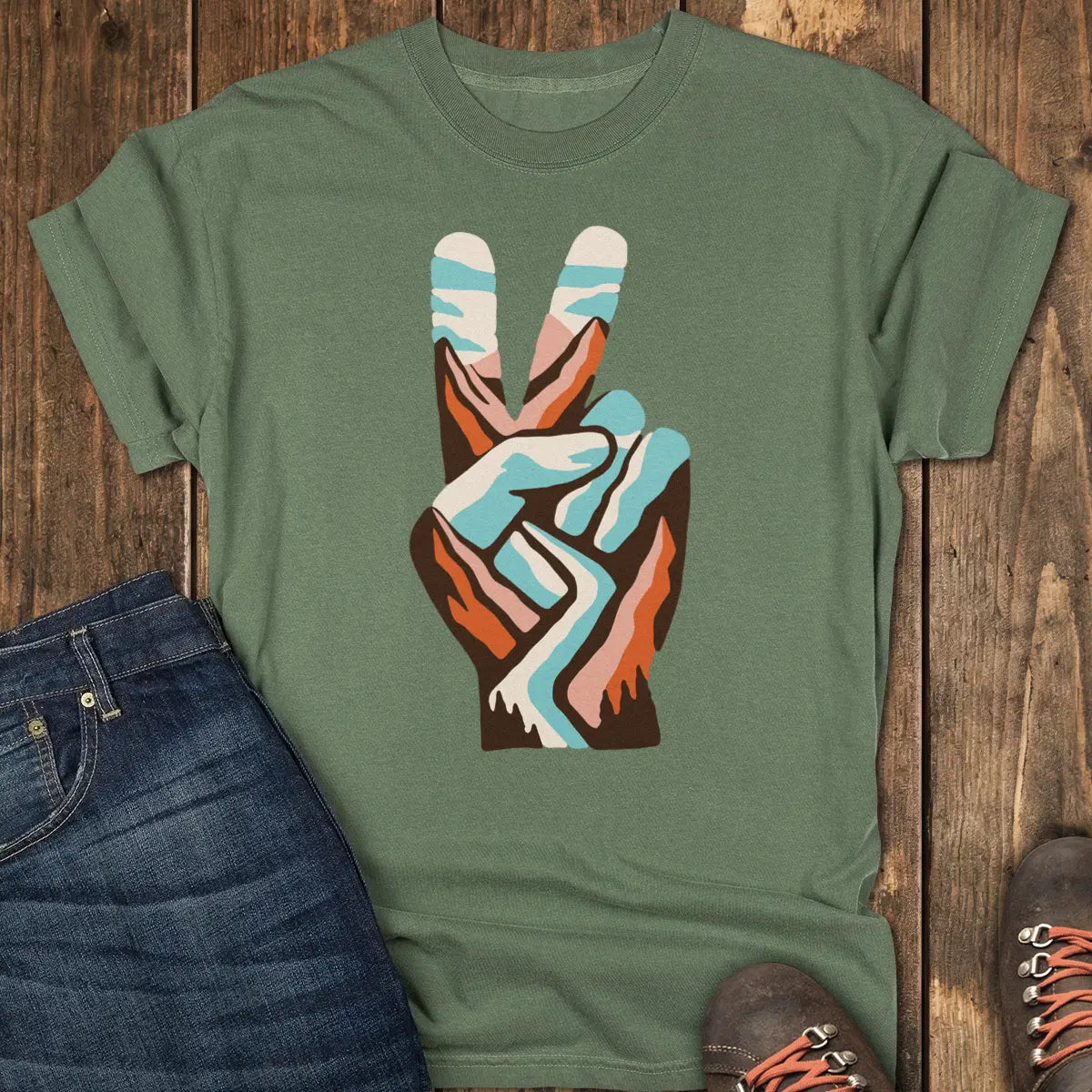 Wild Peace Tee - Moss