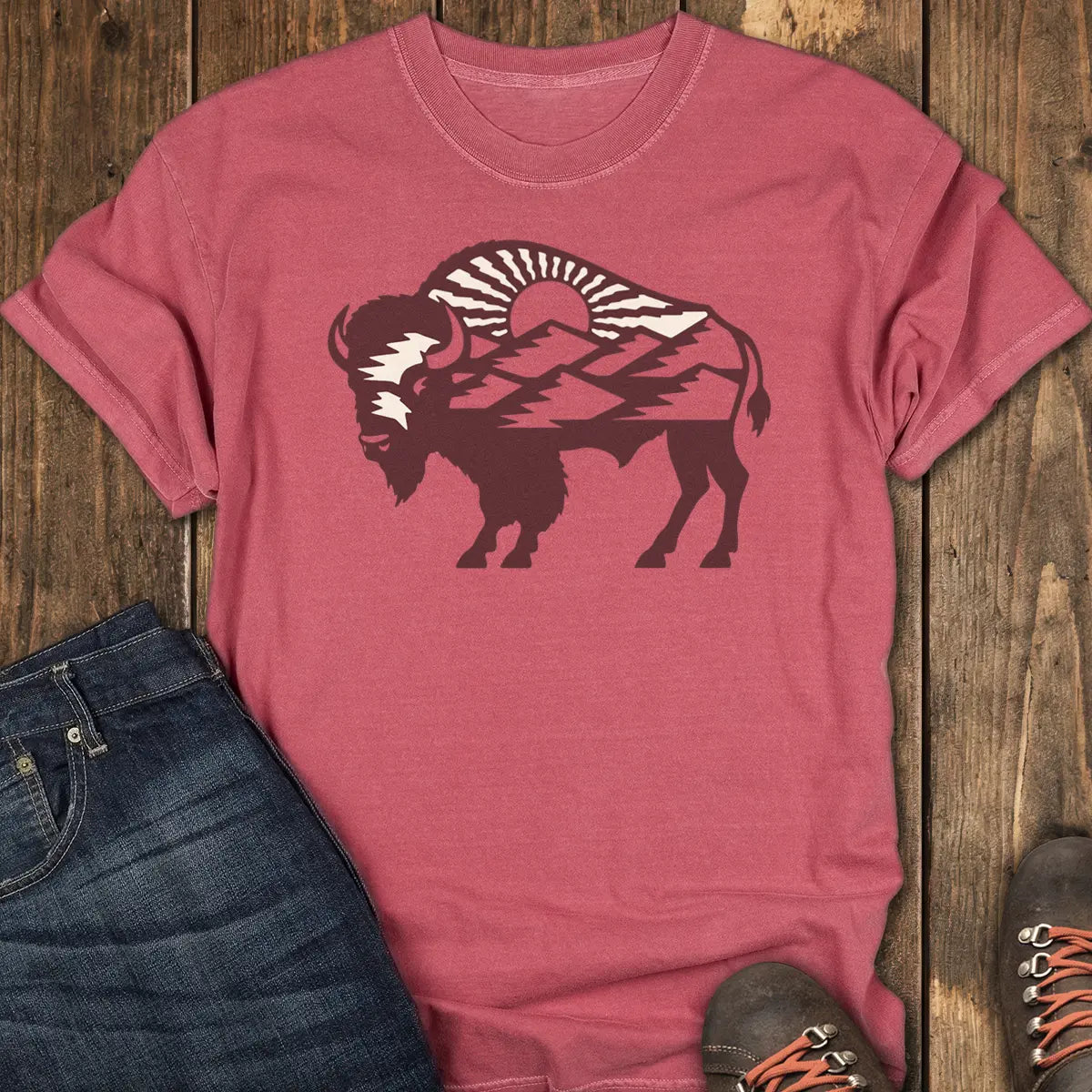 Wild Plains Tee - Crimson