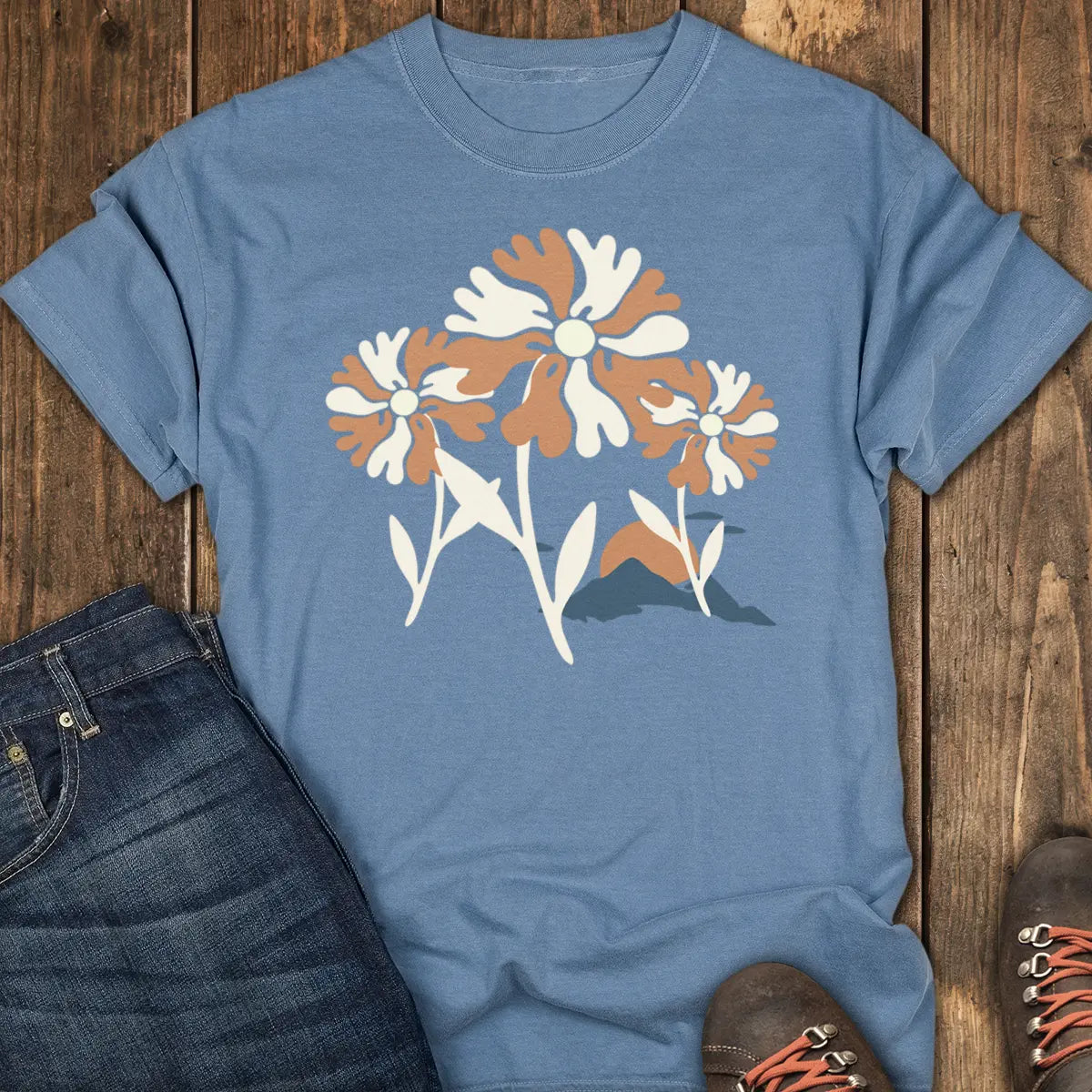 Wildflower Tee - Blue Jean
