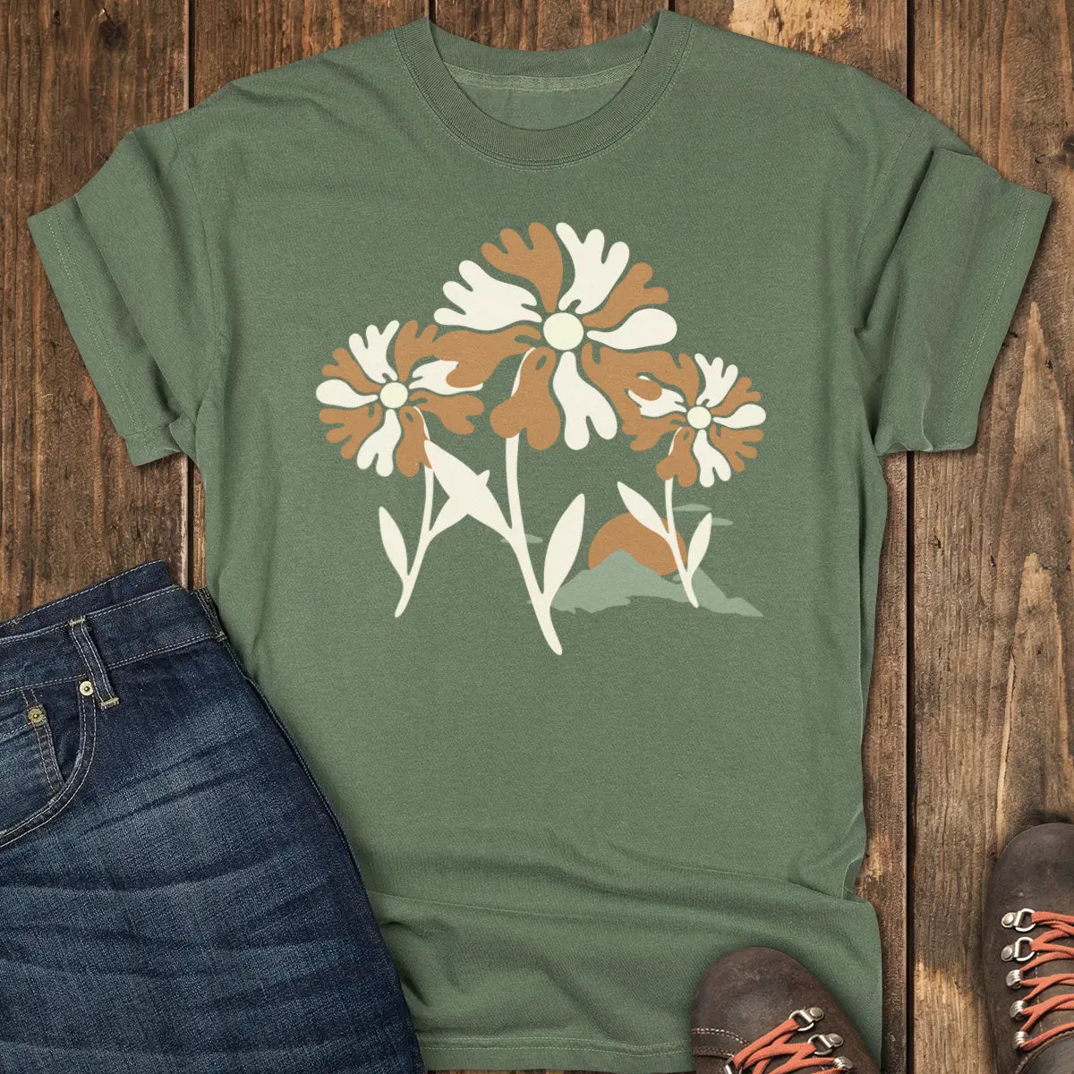 Wildflower Tee - Moss