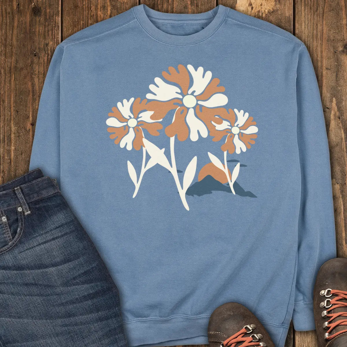 Wildflower Sweatshirt - Blue Jean