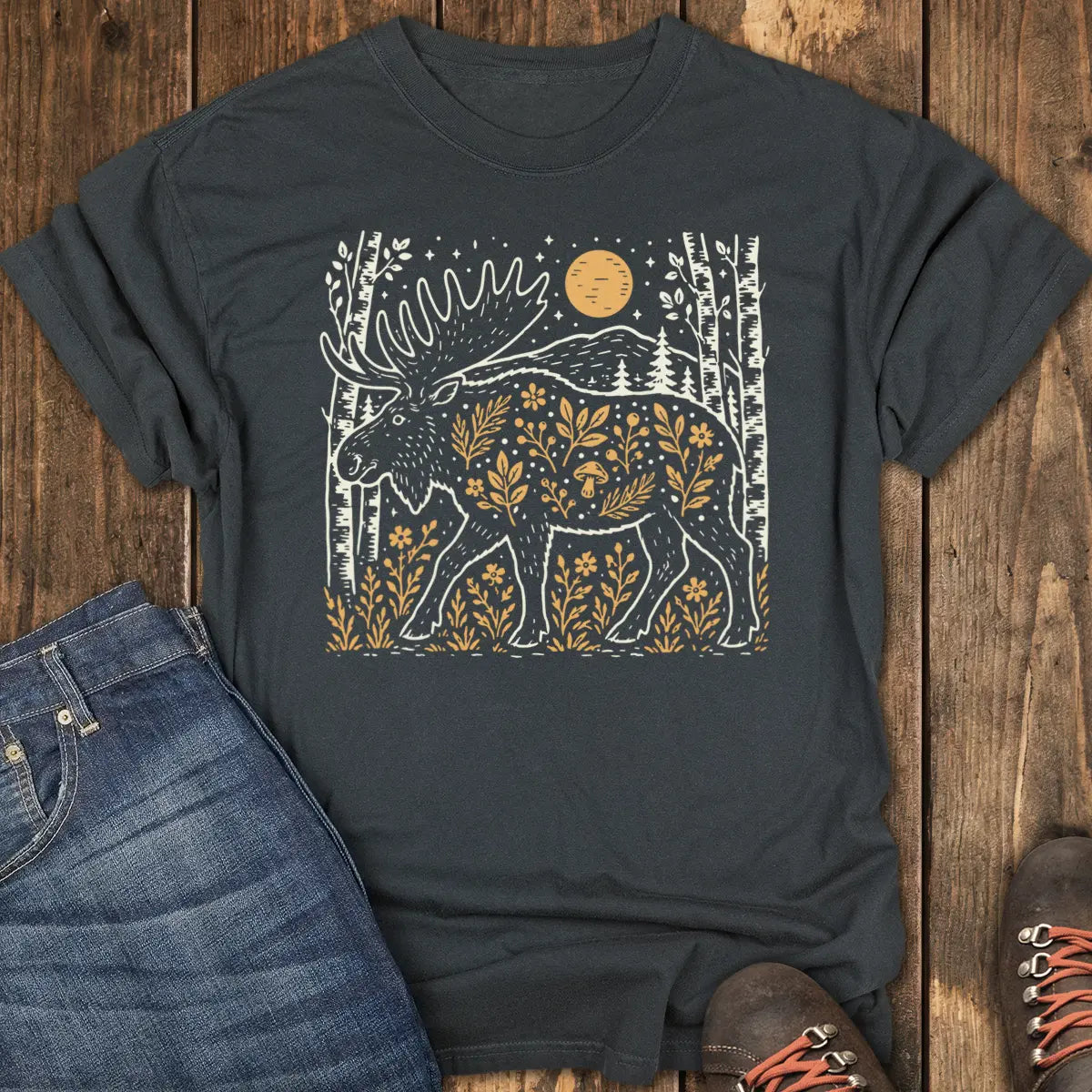 Wildflower Wanderer Tee - Black