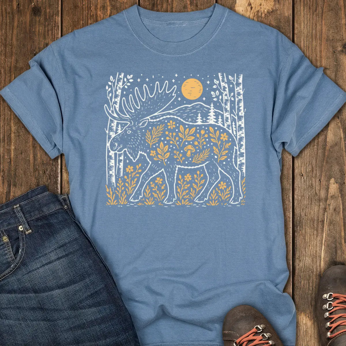 Wildflower Wanderer Tee - Blue Jean