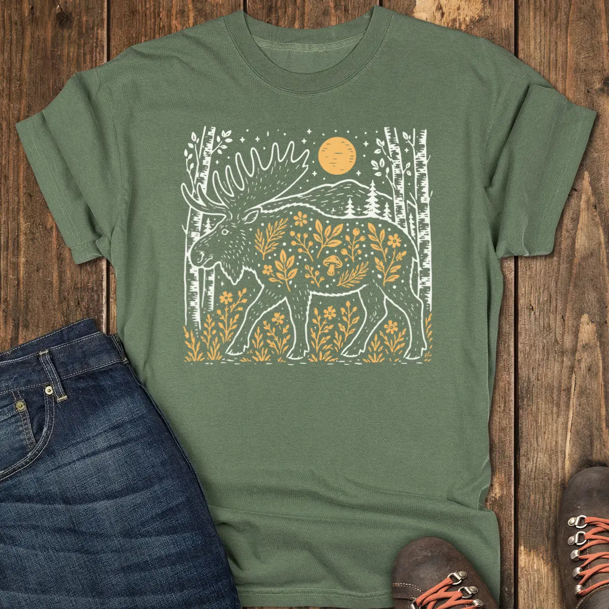 Wildflower Wanderer Tee - Moss