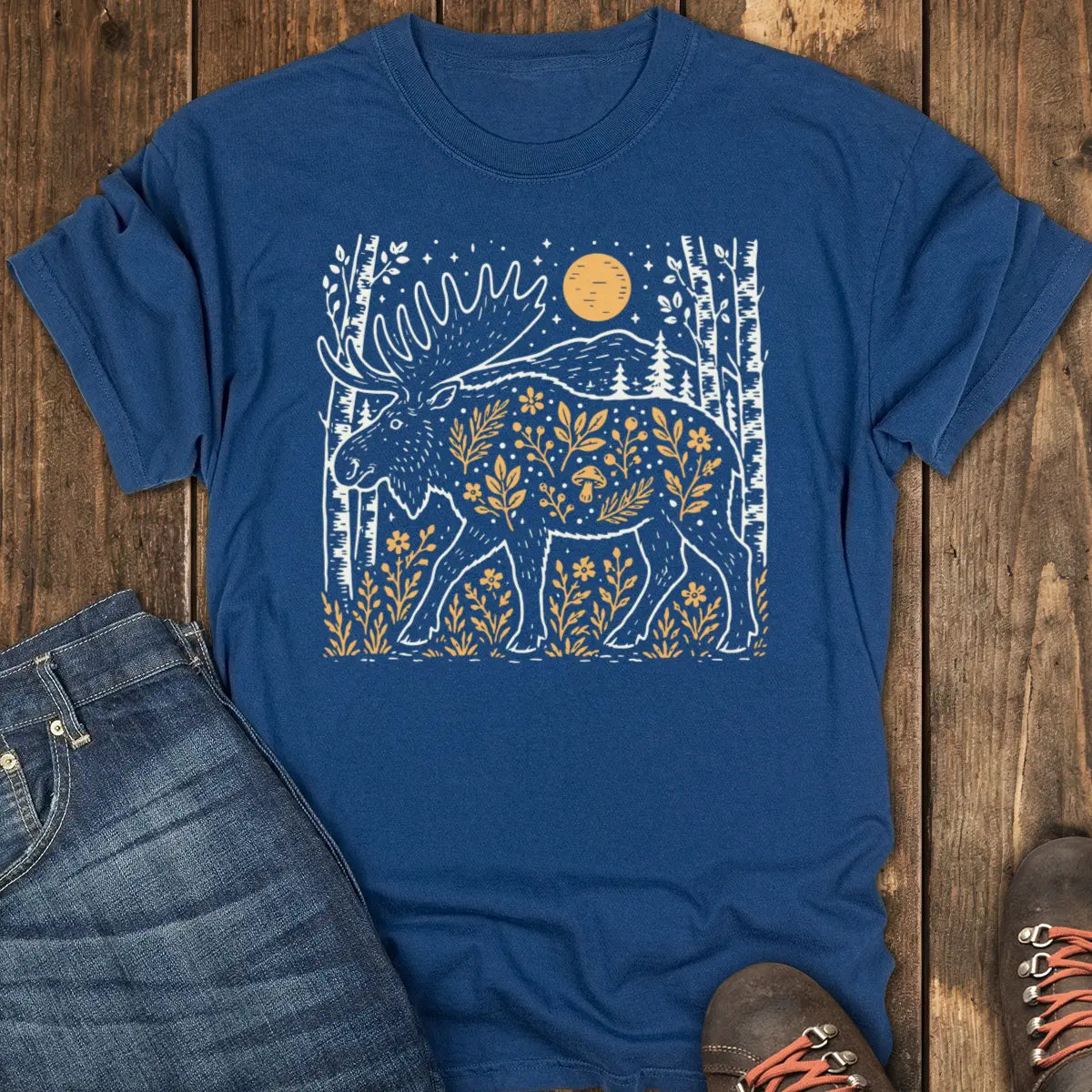 Wildflower Wanderer Tee - Navy