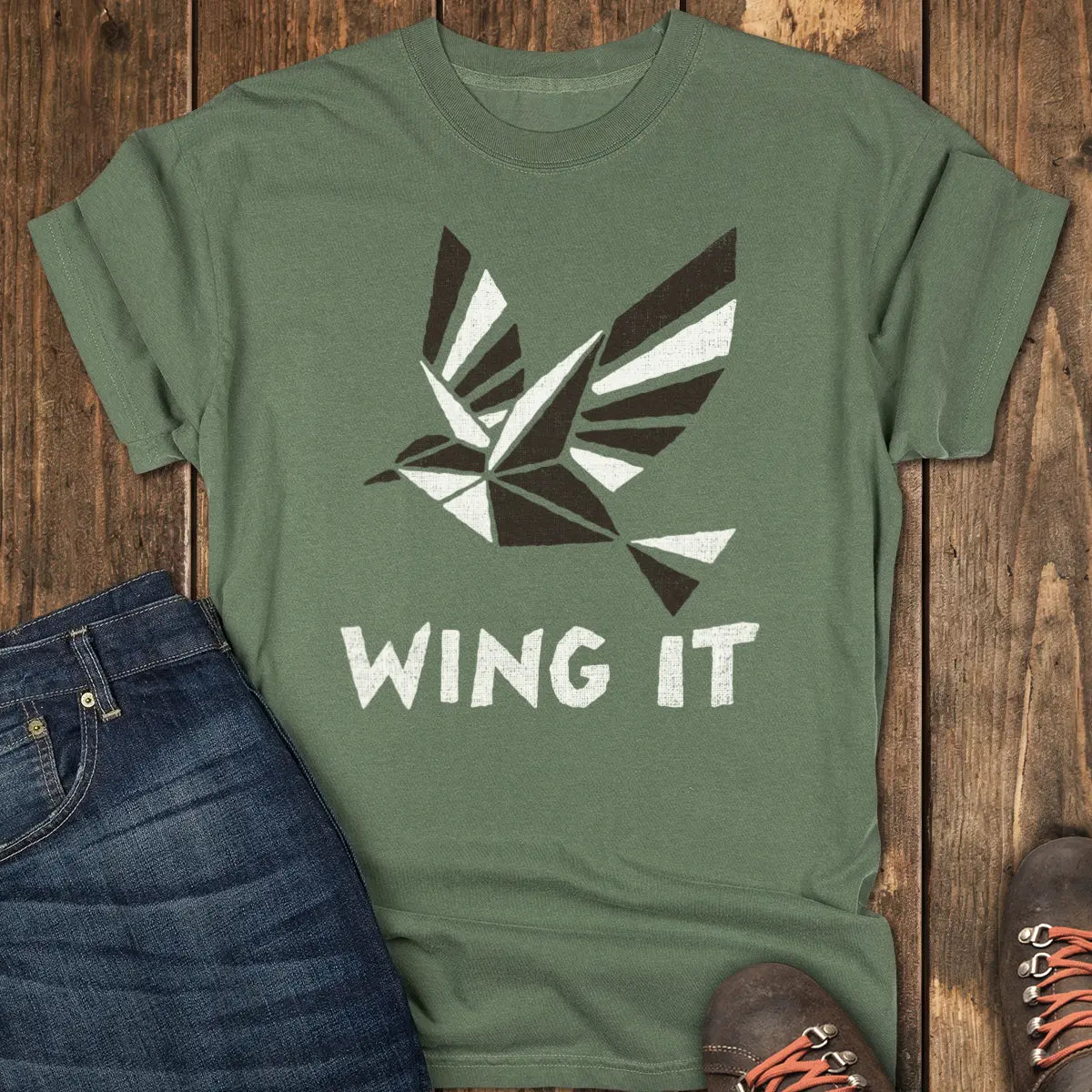 Wing It Tee - Moss