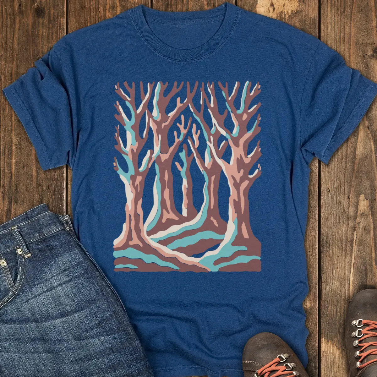 Winter Woods Tee - Navy